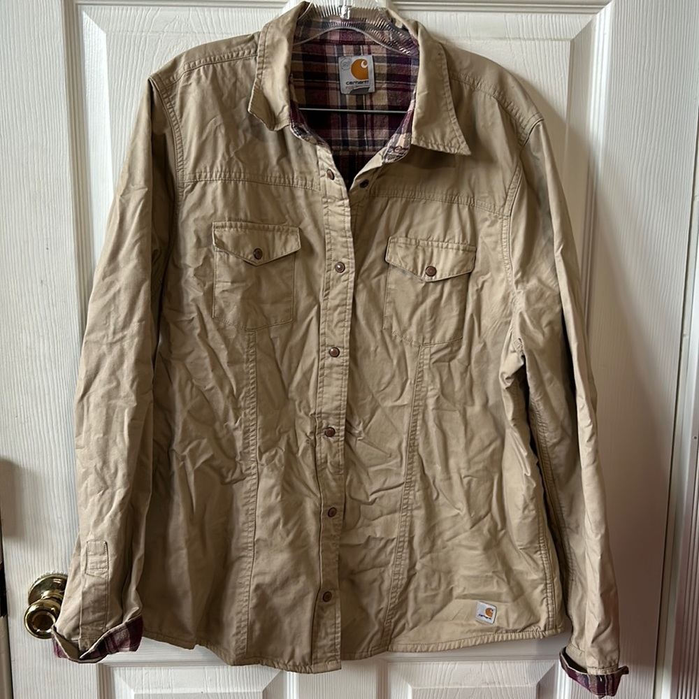 Cathartic Women Purple Flannel Lined Lightweight Jacket XL